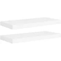vidaXL - Wandschappen - zwevend - 2 - st - 60x23,5x3,8 - cm - MDF - wit