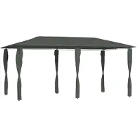 vidaXL Pavillon mit Pfostenverkleidung 2,98x5,3x2,59 m Grau 160 g/m²