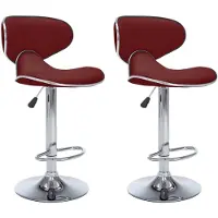 vidaXL Barhocker 2 Stk. Weinrot Kunstleder