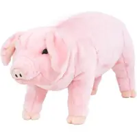 vidaXL Plüschtier Schwein Stehend Plüsch Rosa XXL