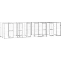 vidaXL Outdoor-Hundezwinger Verzinkter Stahl 16,94 m2 3082287