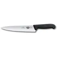 Victorinox V-5.20 33.19 Küchenmesser Tranchiermesser Wellenschliff, schwarz