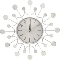 vidaXL Wanduhr Silbern 40 cm Metall