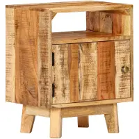 vidaXL Nachttisch 40x30x50 cm Raues Mangoholz