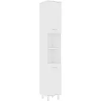 vidaXL Badezimmerschrank Weiß 30x30x179 cm Holzwerkstoff