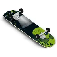 Muuwmi Skateboard Alien 20 x 79 cm Holz schwarz/grün