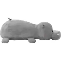 vidaXL Hippo Kuscheltier Plüsch Grau