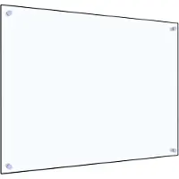vidaXL Küchenrückwand Transparent 80x60 cm Hartglas