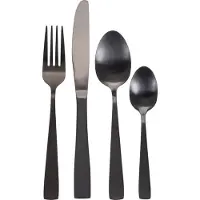 Excellent houseware Black Cutlery 16 Pcs 16 stk.