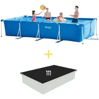 OEM Becken - Rahmenpool - 450 x 220 x 84 cm - inkl. Sonnenschutzvorhang