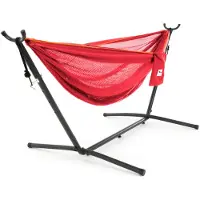 VIVERE Hängematte mit Ständer Mesh Punch/Pfirsich