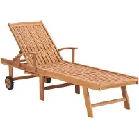 vidaXL Sonnenliege Massivholz Teak