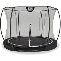Exit Black Edition Trampolin ø305cm, Bodentrampolin, Rund, für Kinder, Schwarz