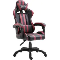 vidaXL Gaming-Stuhl Weinrot Kunstleder