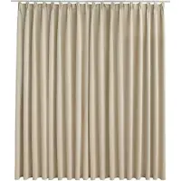 vidaXL - Vorhang - Verdunkelung - mit - Haken - 290x245 - cm - beige
