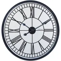 Nextime Cleopatra Mirror, Wand, Quarzuhr, Rund, Schwarz, Weiß, Erwachsene, 56 cm