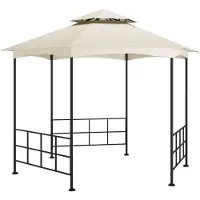vidaXL Pavillon mit Seitenwänden 3,1x2,7 m Creme