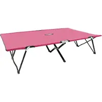 vidaXL Doppelliege Klappbar Rosa Stahl