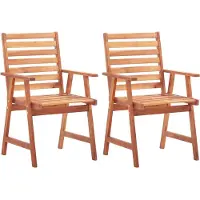 vidaXL Gartenstühle 2 Stk. Massivholz Akazie