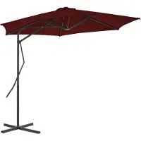 vidaXL Sonnenschirm mit Stahl-Mast 300x230 cm Bordeauxrot