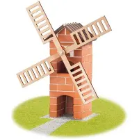 Teifoc Bausatz Windmühle Junior Stein/Holz braun/weiß
