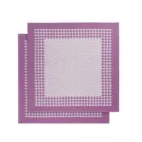 De Witte Lietaer Geschirrtuch Pied De Poule Fuchsia (2 Stück)