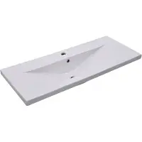 vidaXL Einbauwaschbecken 101x39,5x18,5 cm Keramik Weiß