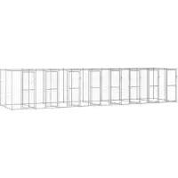 vidaXL Outdoor-Hundezwinger Verzinkter Stahl 19,36 m²