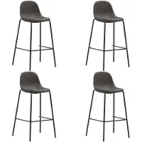 vidaXL Barhocker 4 Stk. Dunkelgrau Stoff