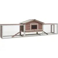 vidaXL Kaninchenstall Mokka 310x70x87 cm Kiefer & Tanne Massivholz