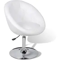 vidaXL Cocktailsessel Weiß Kunstleder