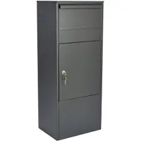 Allux Paketbriefkasten 800 Parcel RS, anthrazit, 39 x 98 x 28 cm, mit Ruko-Sicherheitsschloss