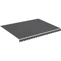 vidaXL Ersatzstoff für Markise Anthrazit 450x350 cm Polyester