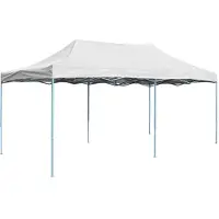vidaXL Profi-Partyzelt Faltbar 3 x 6 m Stahl Weiß