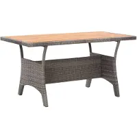 vidaXL Gartentisch Grau 120x70x66 cm Akazie Massivholz