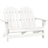 vidaXL 2-Sitzer Adirondack-Gartenbank Massivholz Tanne Weiß