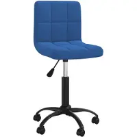 vidaXL Bürostuhl Drehbar Blau Samt