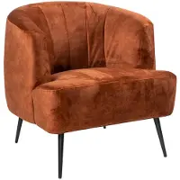 Livin24 Bronx71 Samt Sessel Billy modern kupfer