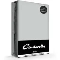 Cinderella Spannbettlaken Hellgrau (Jersey)-180 x 200 cm