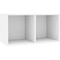 vidaXL Schallplatten-Aufbewahrungsbox Weiß 71x34x36 cm Holzwerkstoff