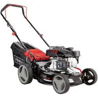 Scheppach MS132-42 Benzin Rasenmäher | 42cm Schnittbreite | Radantrieb | 3,4 PS | Reinigungsfunktion | Mulchfunktion | 45L Fangkorb | Höhenverstellung