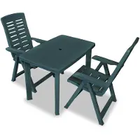 vidaXL 3-tlg. Bistro-Set Kunststoff Grün