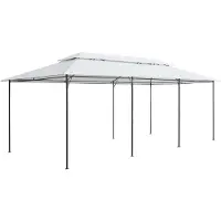vidaXL Pavillon 600x298x270 cm Weiß 180g/m²