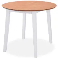 vidaXL Esstisch Klappbar Rund MDF Weiß
