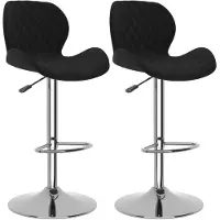 vidaXL Barhocker 2 Stk. Schwarz Samt