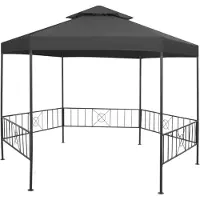 vidaXL Gartenpavillon 323x275x265 cm Anthrazit