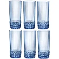 Bormioli Rocco Tumbler America '20s Sapphire Blau 490 ml (6er-Set)