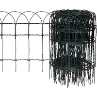 vidaXL Beetzaun Pulverbeschichtetes Eisen 10x0,4 m