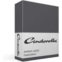Cinderella Spannbettlaken Anthracite (Satin)-90 x 220 cm