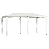 vidaXL Pavillon mit Pfostenverkleidung 2,98x5,3x2,59 m Creme 160 g/m²